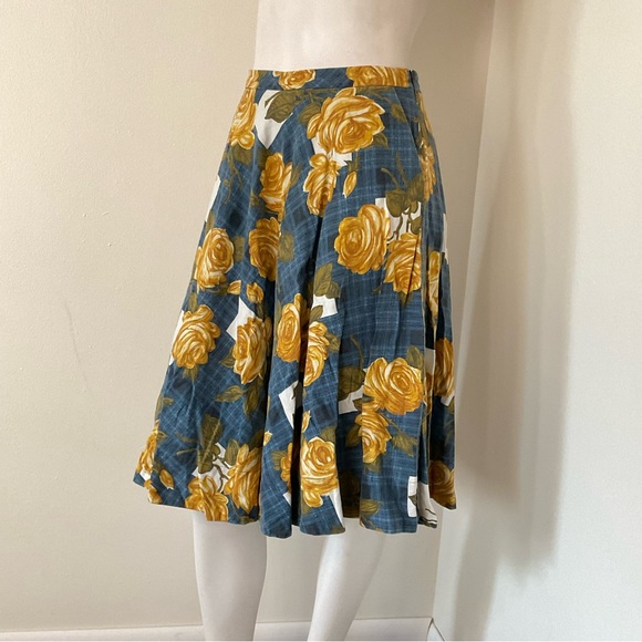 Anthropologie Odille Floral Full Skirt 2 - Picture 2 of 5